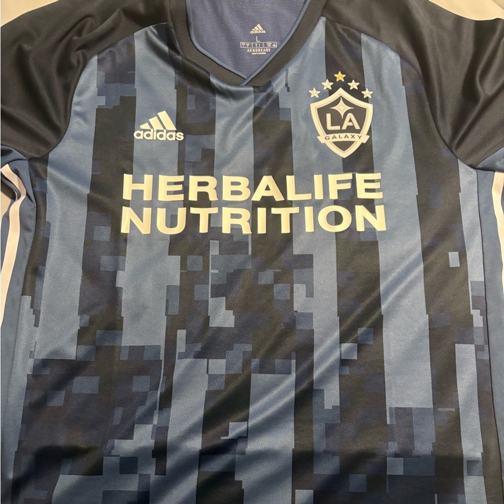 adidas LA Galaxy Soccer Jersey in Dark Blue and Black